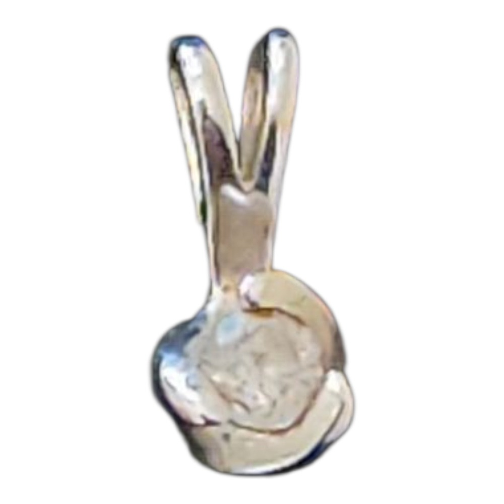10K White Gold Diamond Pendant Charm